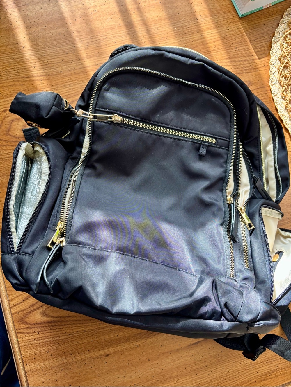 Miss Fong black diaper bag